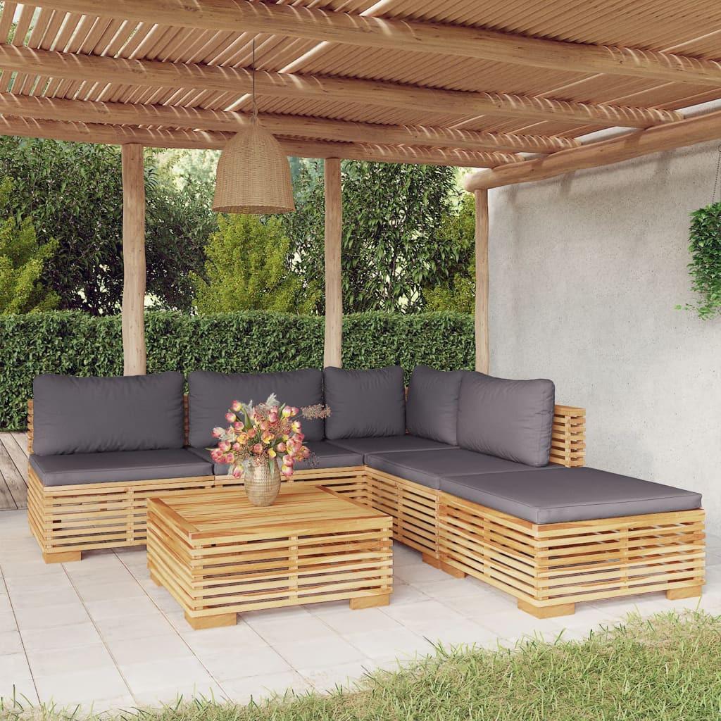 VidaXL set divani da giardino Teak riciclato  