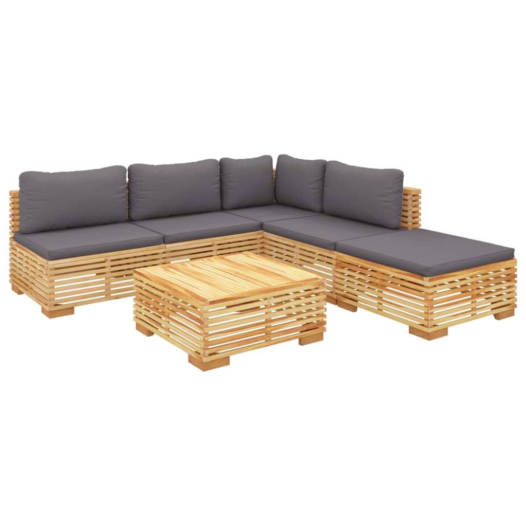 VidaXL set divani da giardino Teak riciclato  