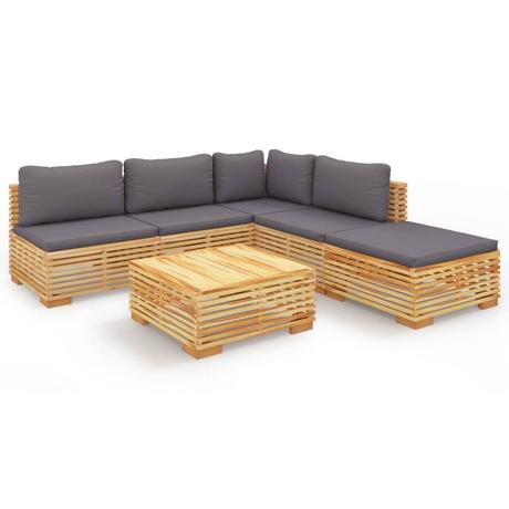 VidaXL set divani da giardino Teak riciclato  