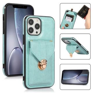 Cover-Discount  iPhone 14 Pro - Custodia protettiva con tasca cyan 