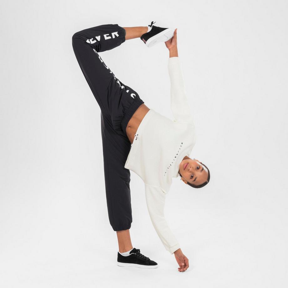 STAREVER  Felpa donna crop top urban dance cotone 