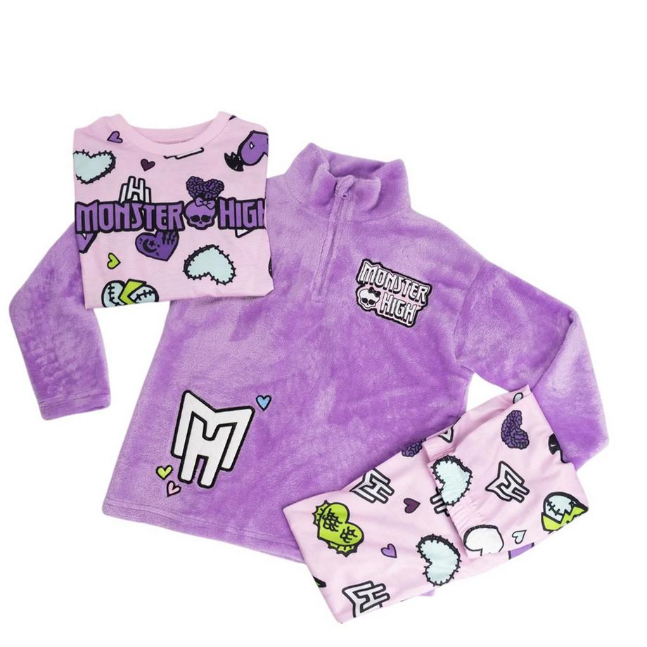 Monster High  Set Pigiama Lungo Manica Lunga Ragazze Misura  (Confezione da tre) 