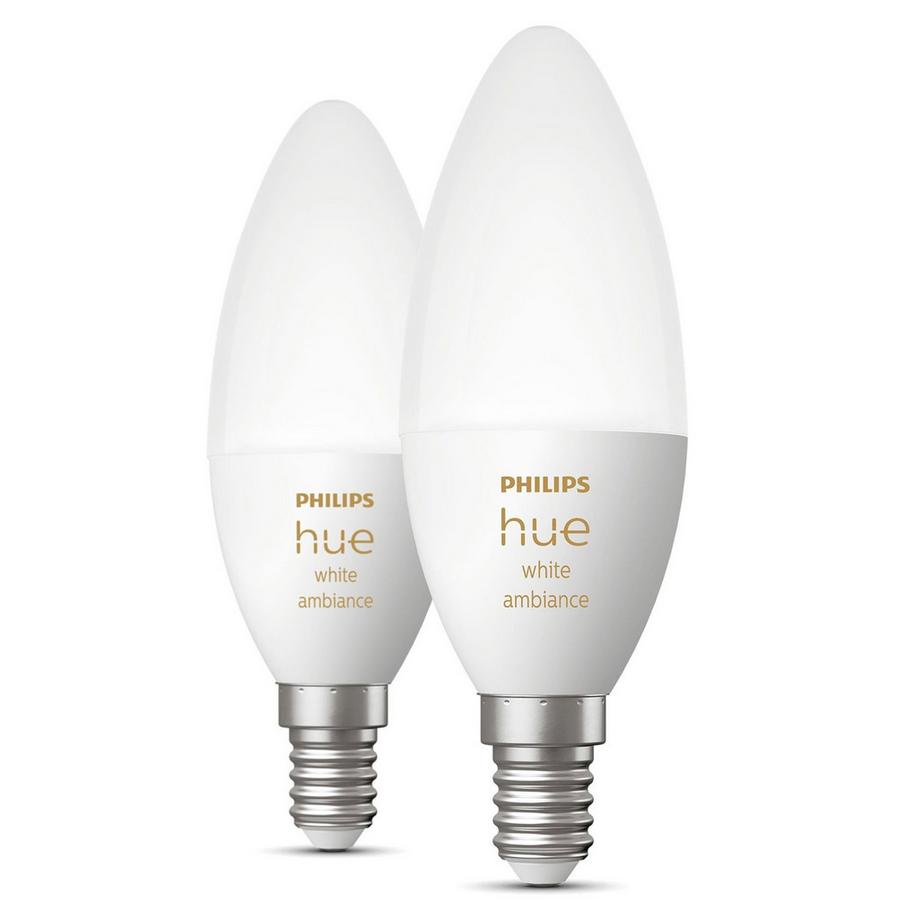 PHILIPS Hue White Ambiance E14 Crown 2er-Pack  