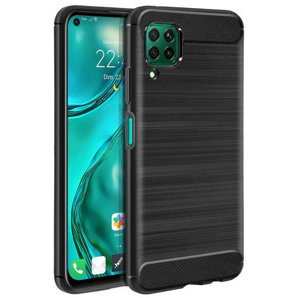 Avizar  Coque Huawei P40 Lite Carbone - Noir 