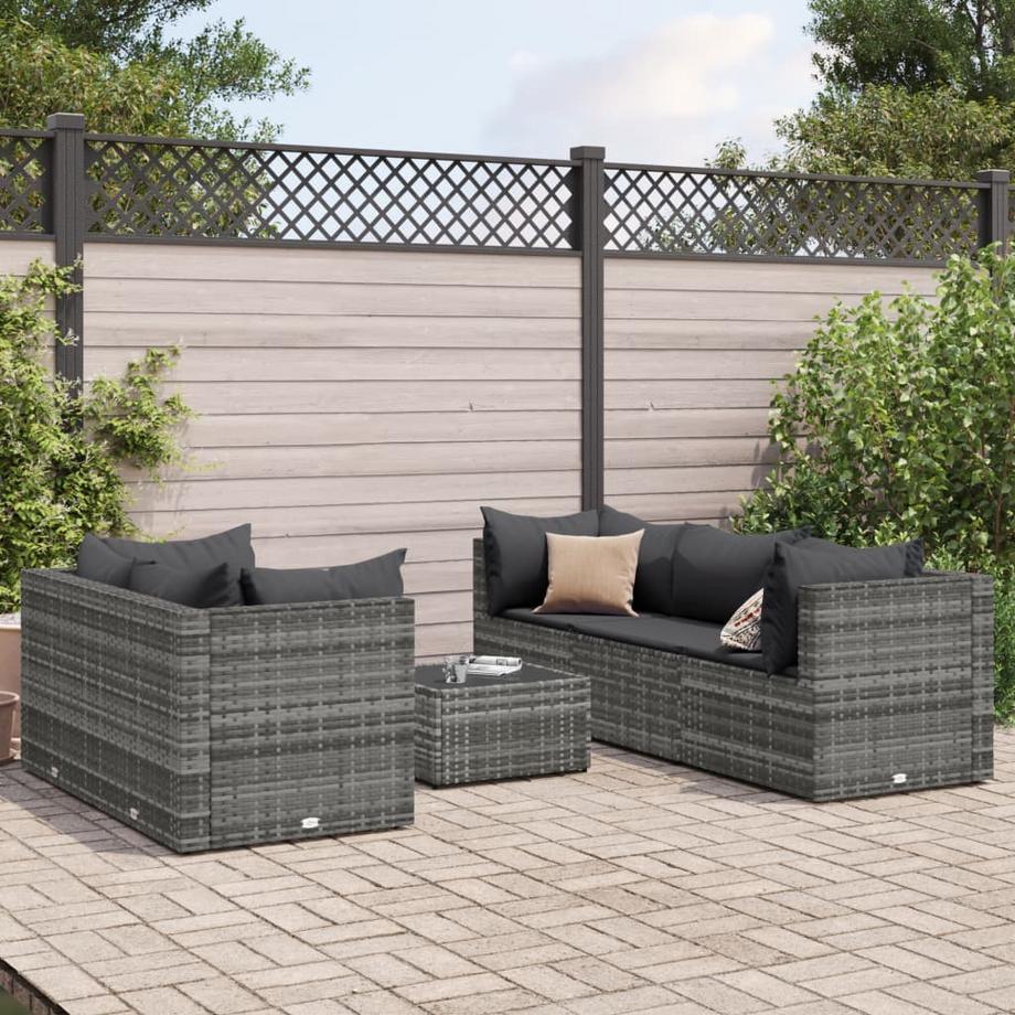 VidaXL set salotto da giardino Polirattan  