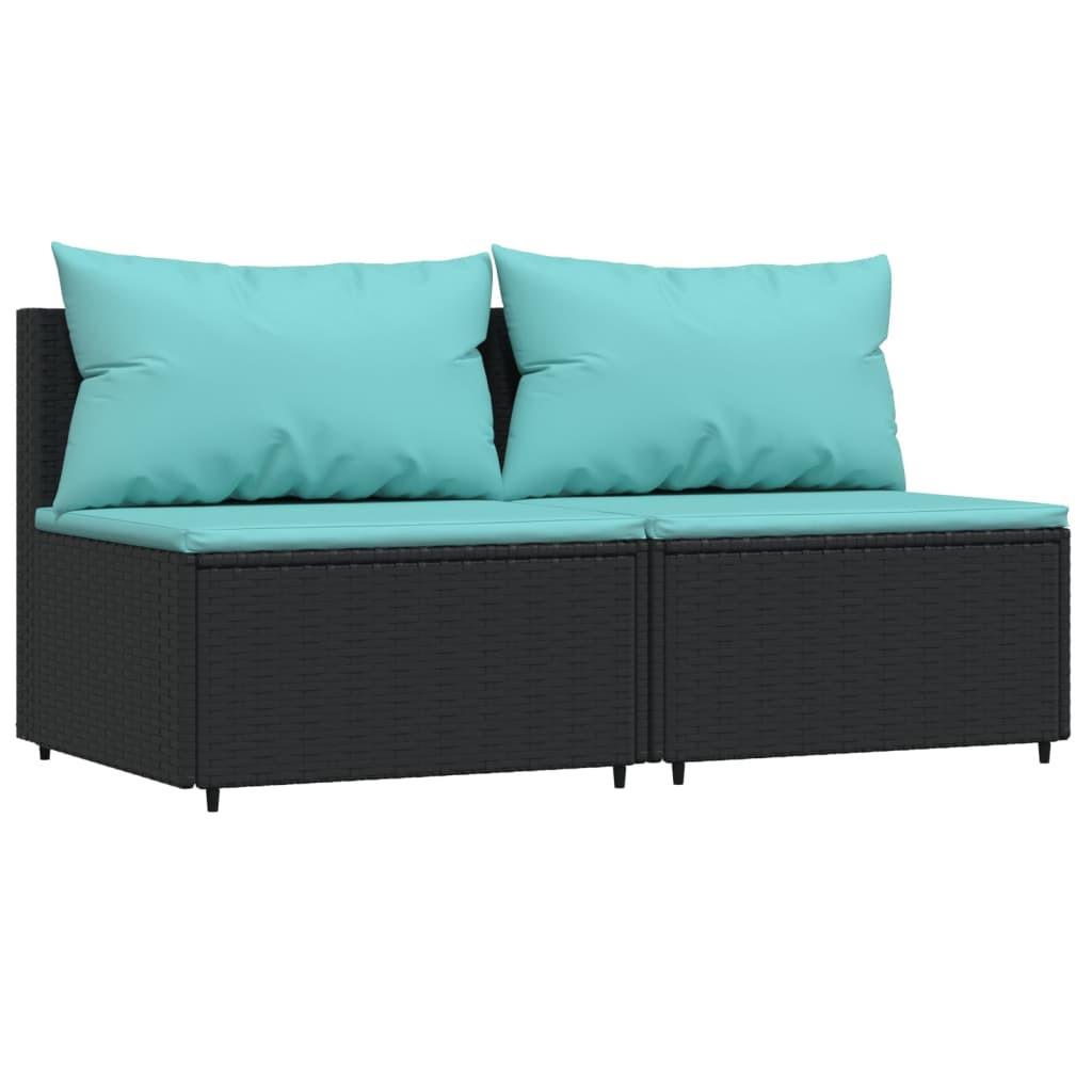 VidaXL Mittelsofa poly-rattan  