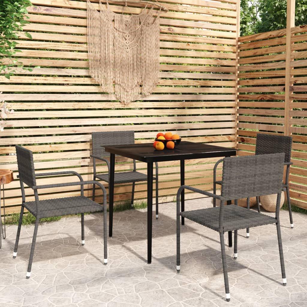 VidaXL set da pranzo da giardino Polirattan  