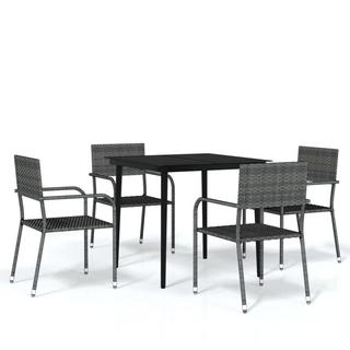 VidaXL set da pranzo da giardino Polirattan  