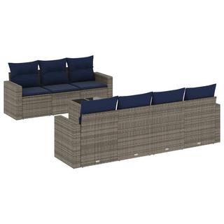 VidaXL set divano da giardino Polirattan  