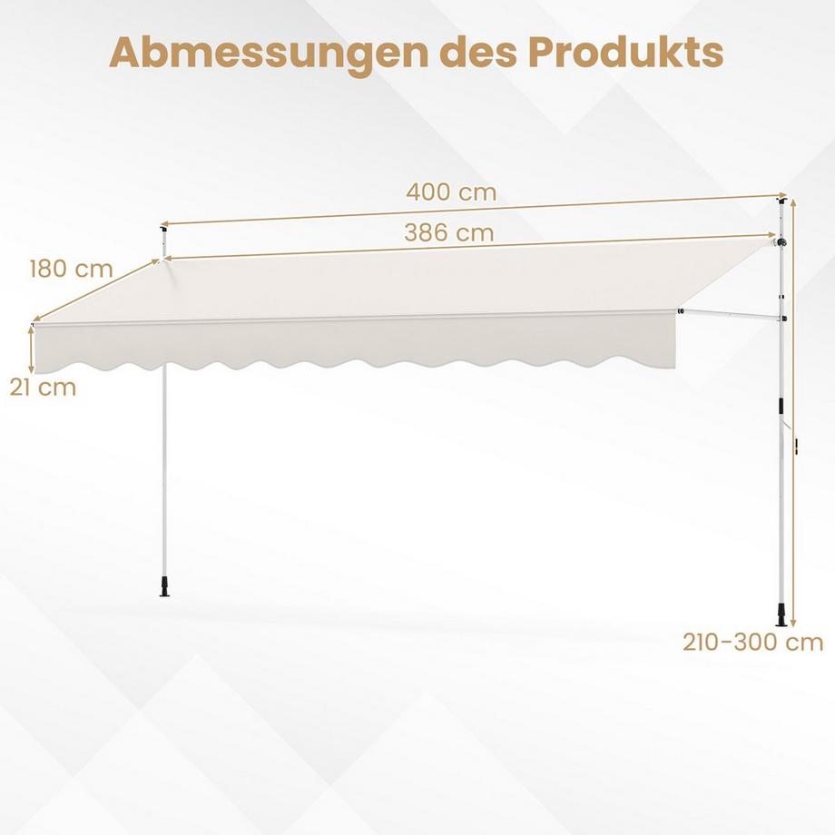 Northix Auvent de balcon rétractable  