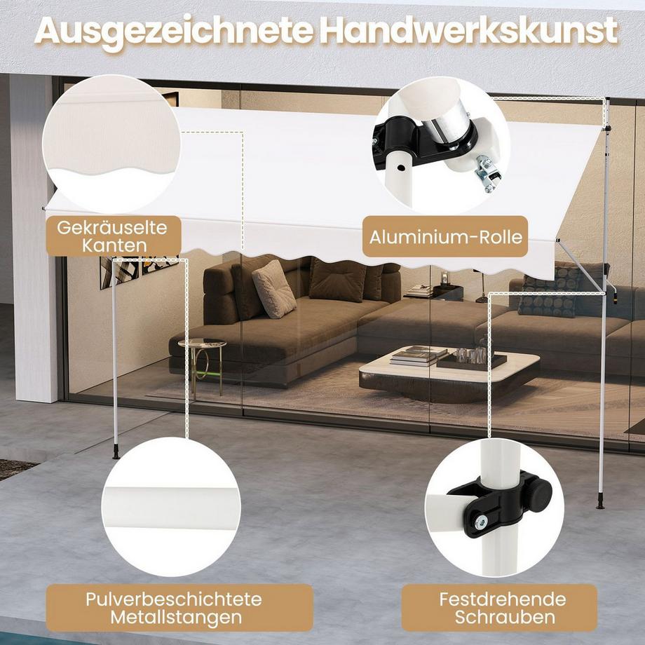 Northix Auvent de balcon rétractable  