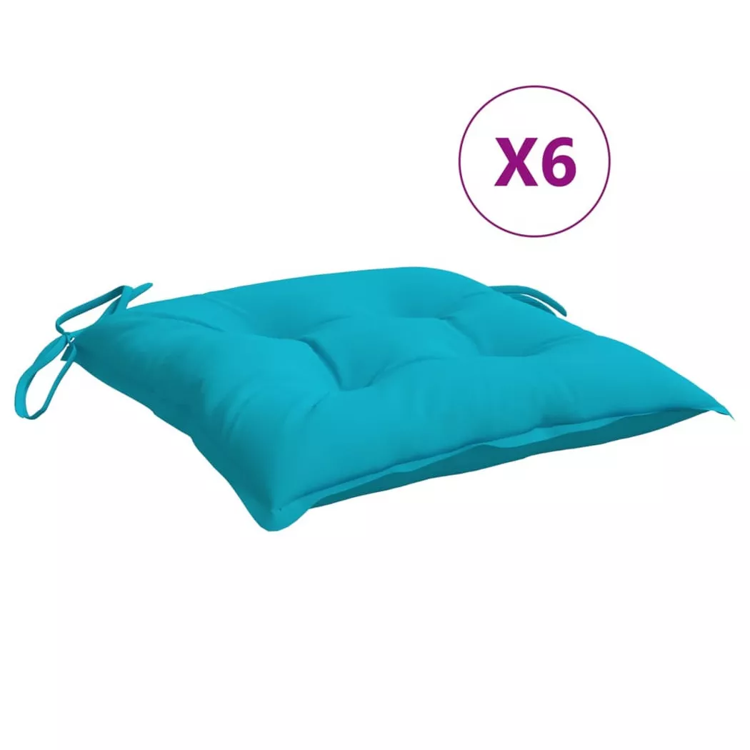 VidaXL - Coussin de chaise tissu, One Size, Turquoise