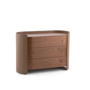 Commode noyer/cuir