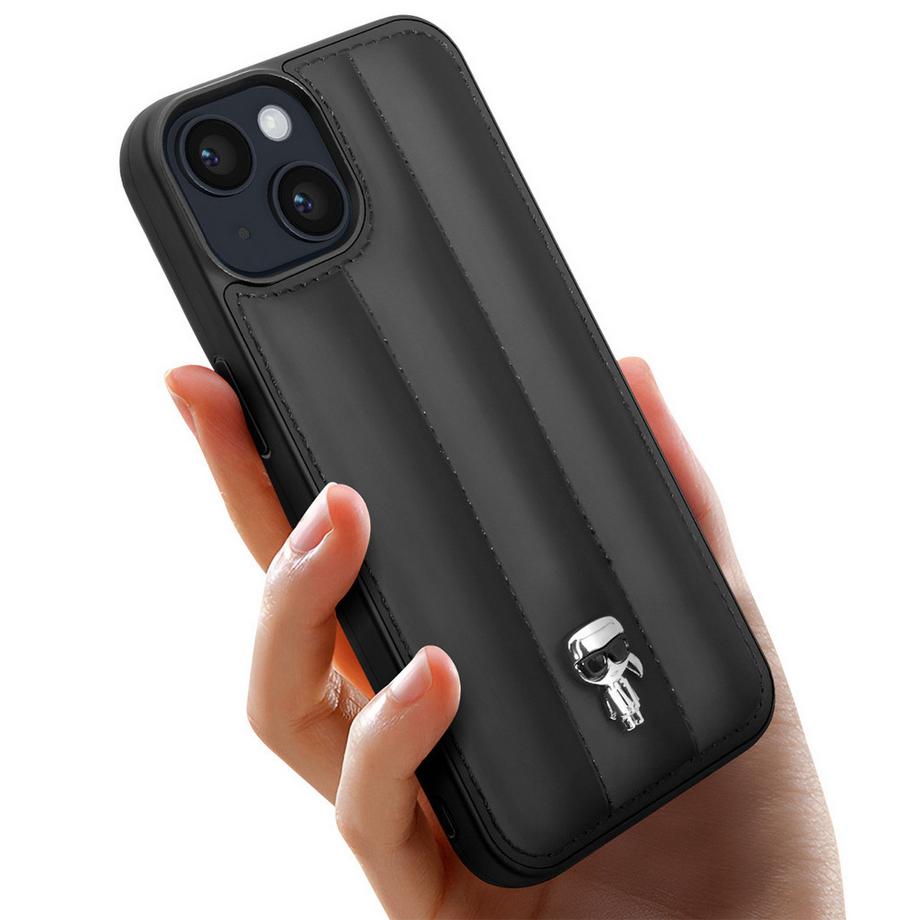 KARL LAGERFELD  Coque iPhone 14 PU Puffy Ikonik Pins 