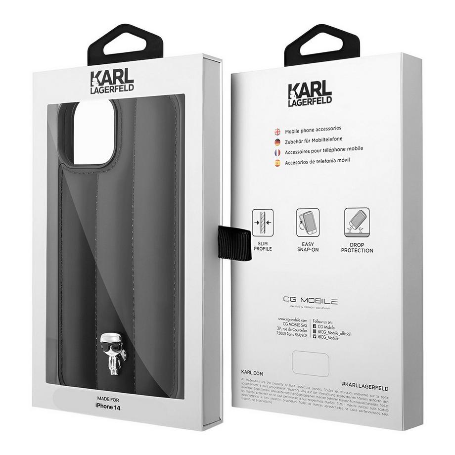 KARL LAGERFELD  Coque iPhone 14 PU Puffy Ikonik Pins 
