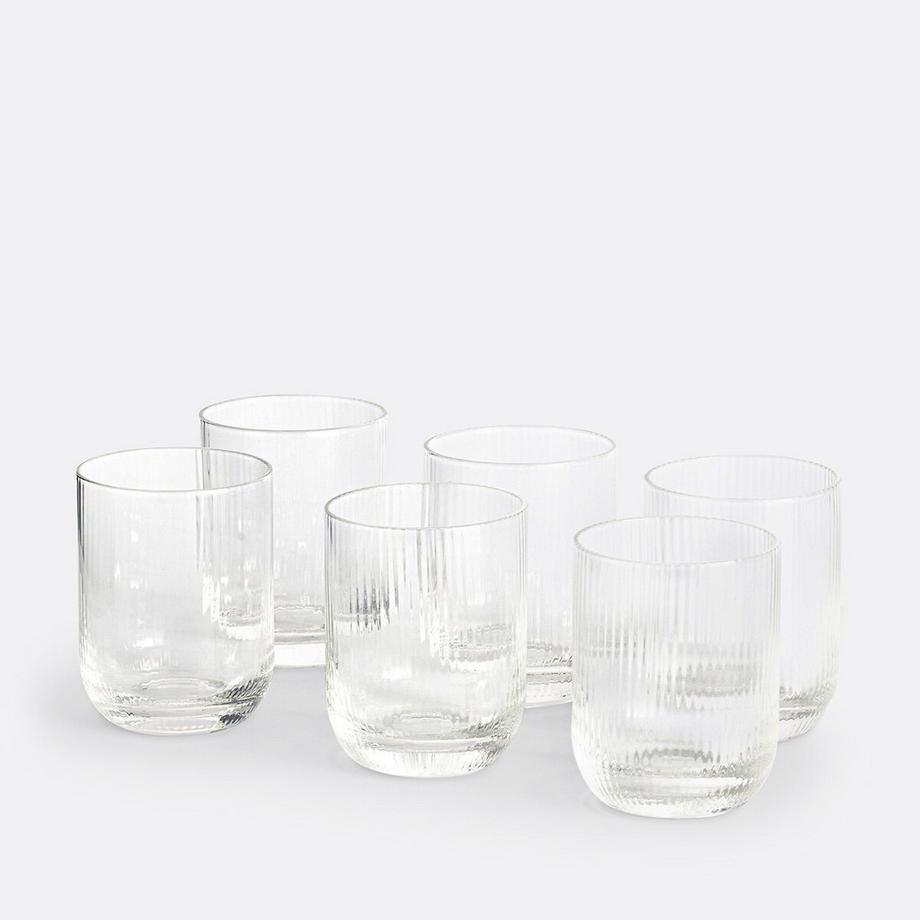 6er-Set Wassergläser Stria