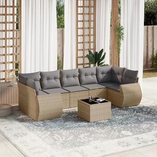 VidaXL set divano da giardino Polirattan  