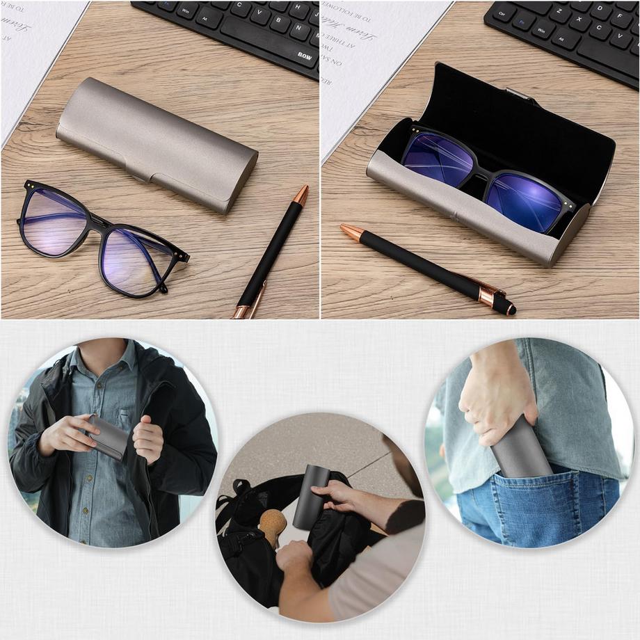 Only-bags.store Étui à Lunettes Rigide en Aluminium  