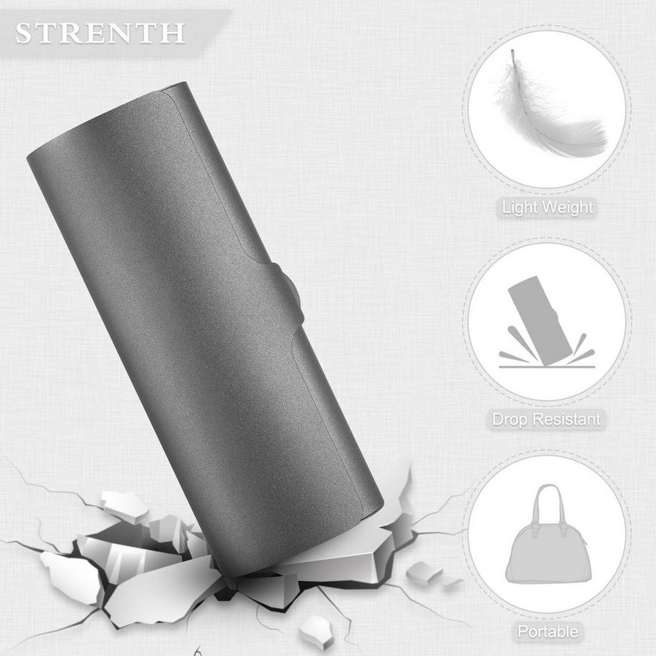 Only-bags.store Étui à Lunettes Rigide en Aluminium  