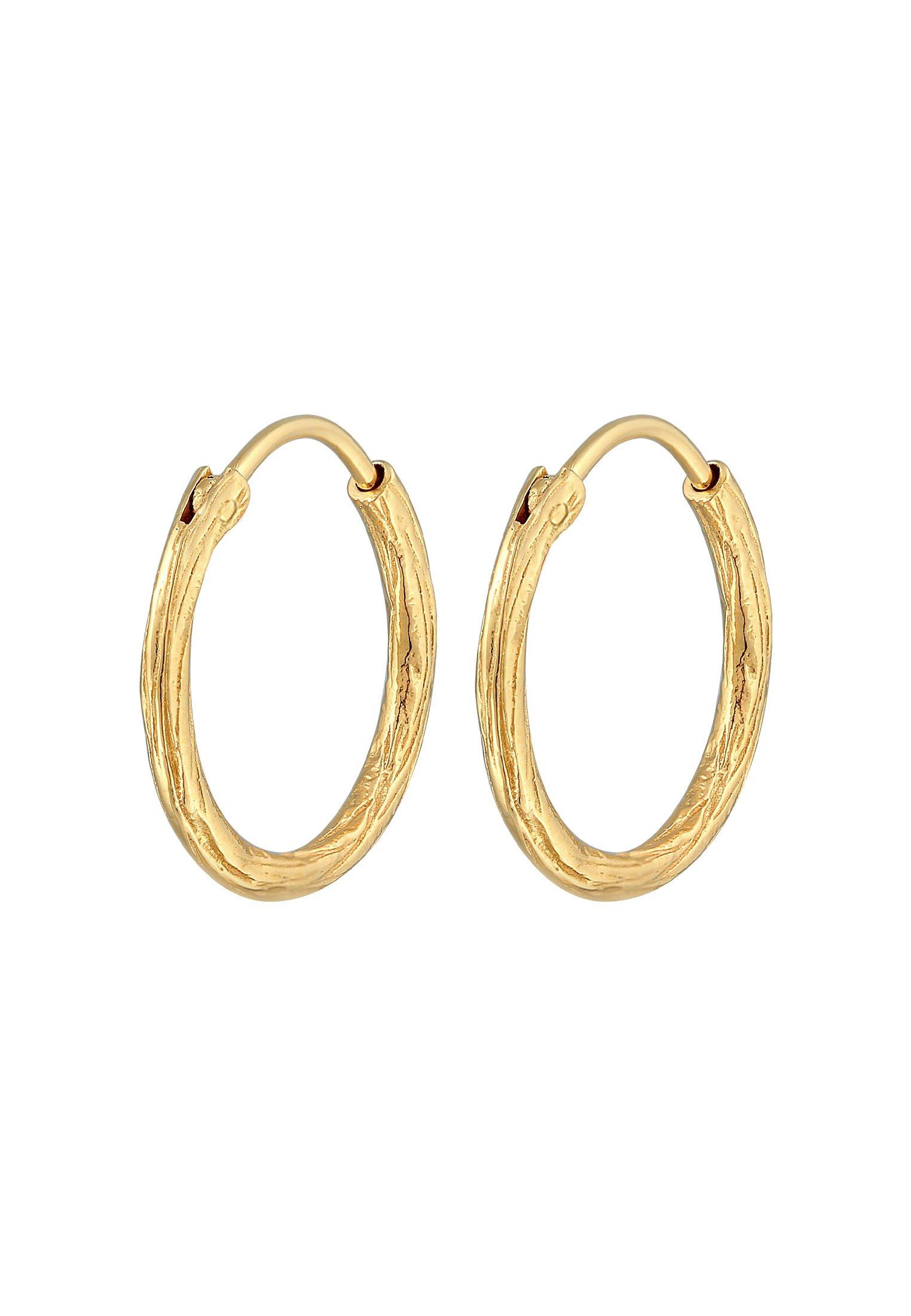 Elli  Boucles d'Oreilles Femmes Creoles Structuré Finition 