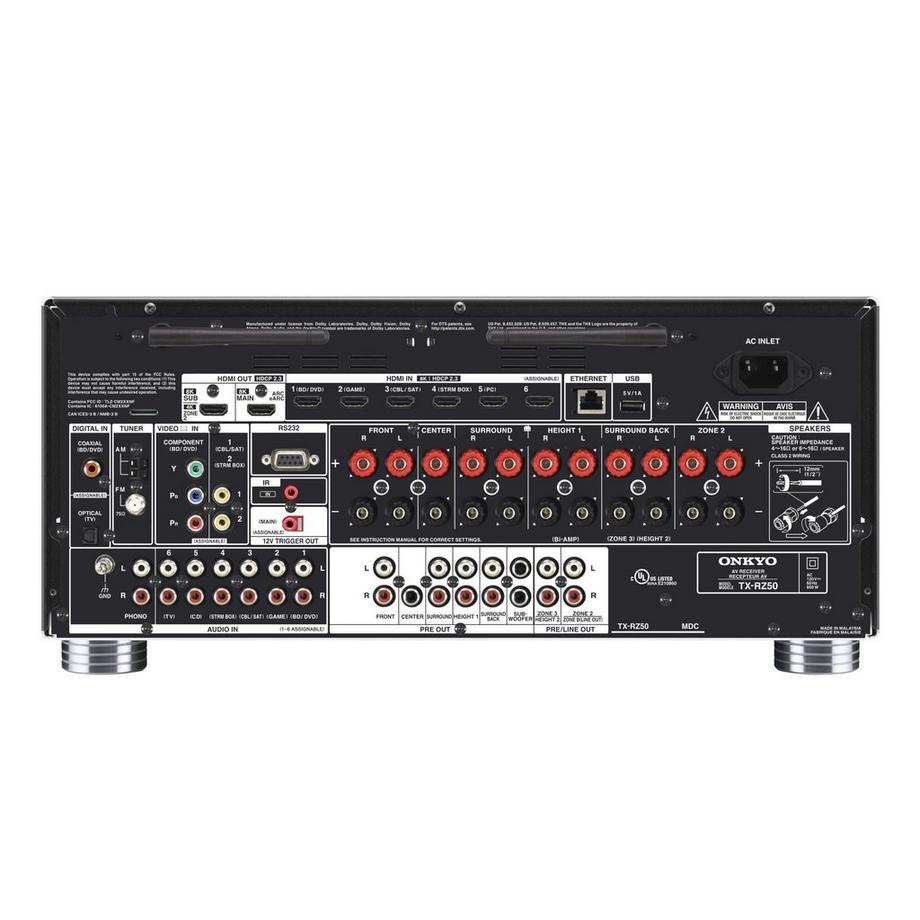 ONKYO  ONKYO TX-RZ50 AV-Receiver 250 W 11.2 Kanäle Surround 3D Schwarz 