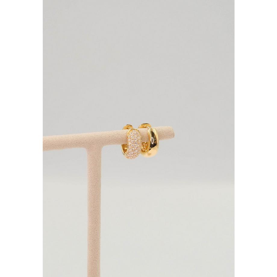 MUAU Schmuck  Creolen Gelbgold 750 Brillanten 0.83ct. Scharnier 13.5x5.7mm 