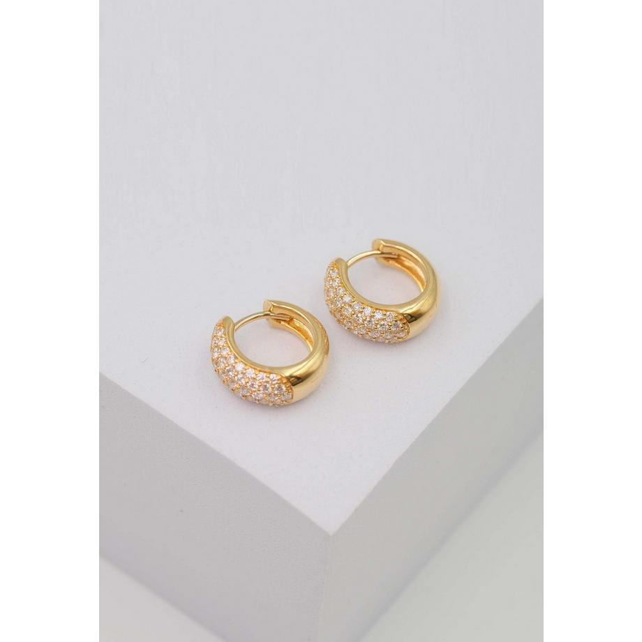 MUAU Schmuck  Creolen Gelbgold 750 Brillanten 0.83ct. Scharnier 13.5x5.7mm 