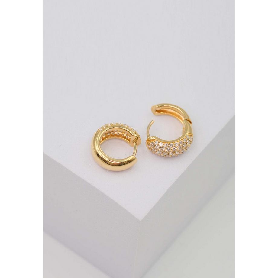 MUAU Schmuck  Creolen Gelbgold 750 Brillanten 0.83ct. Scharnier 13.5x5.7mm 