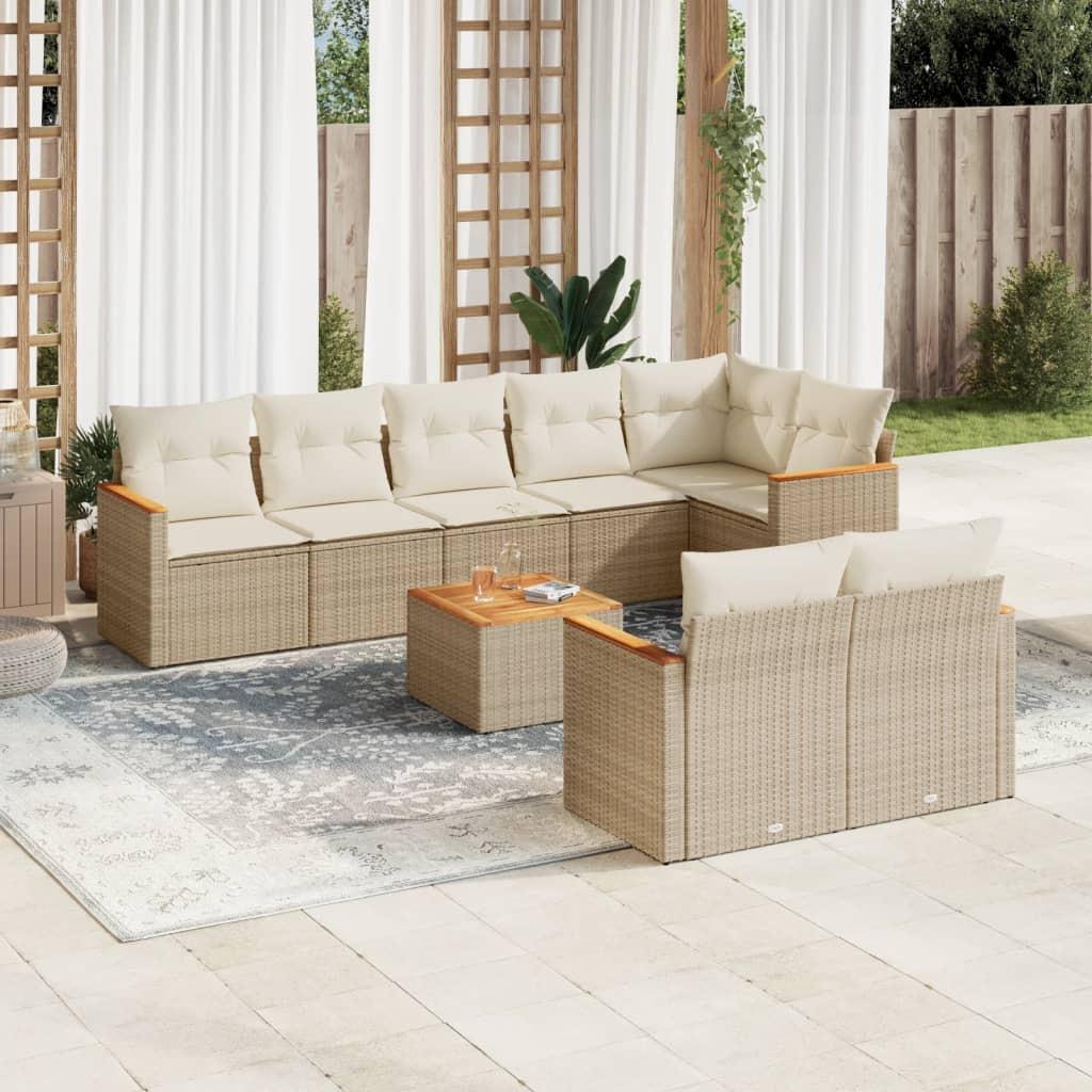 VidaXL set divano da giardino Polirattan  