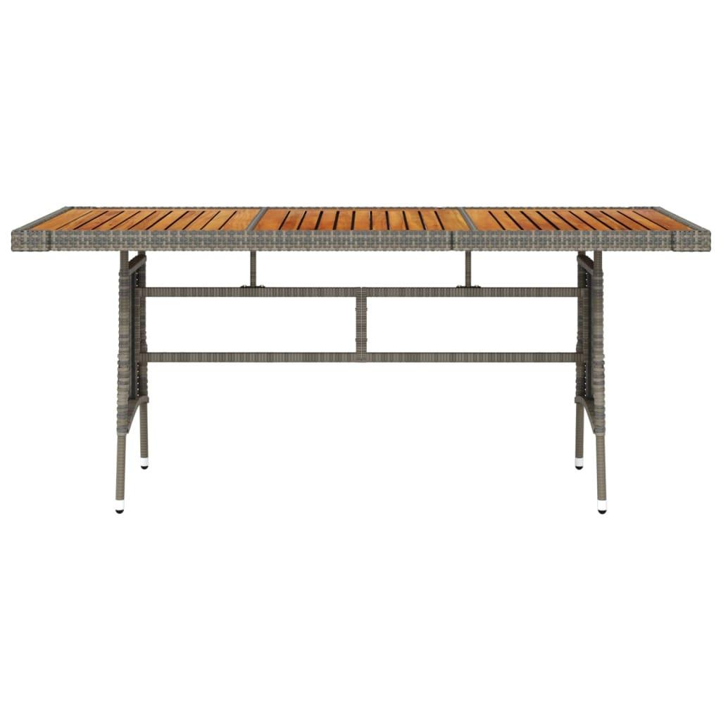 VidaXL Table de jardin rotin synthétique  