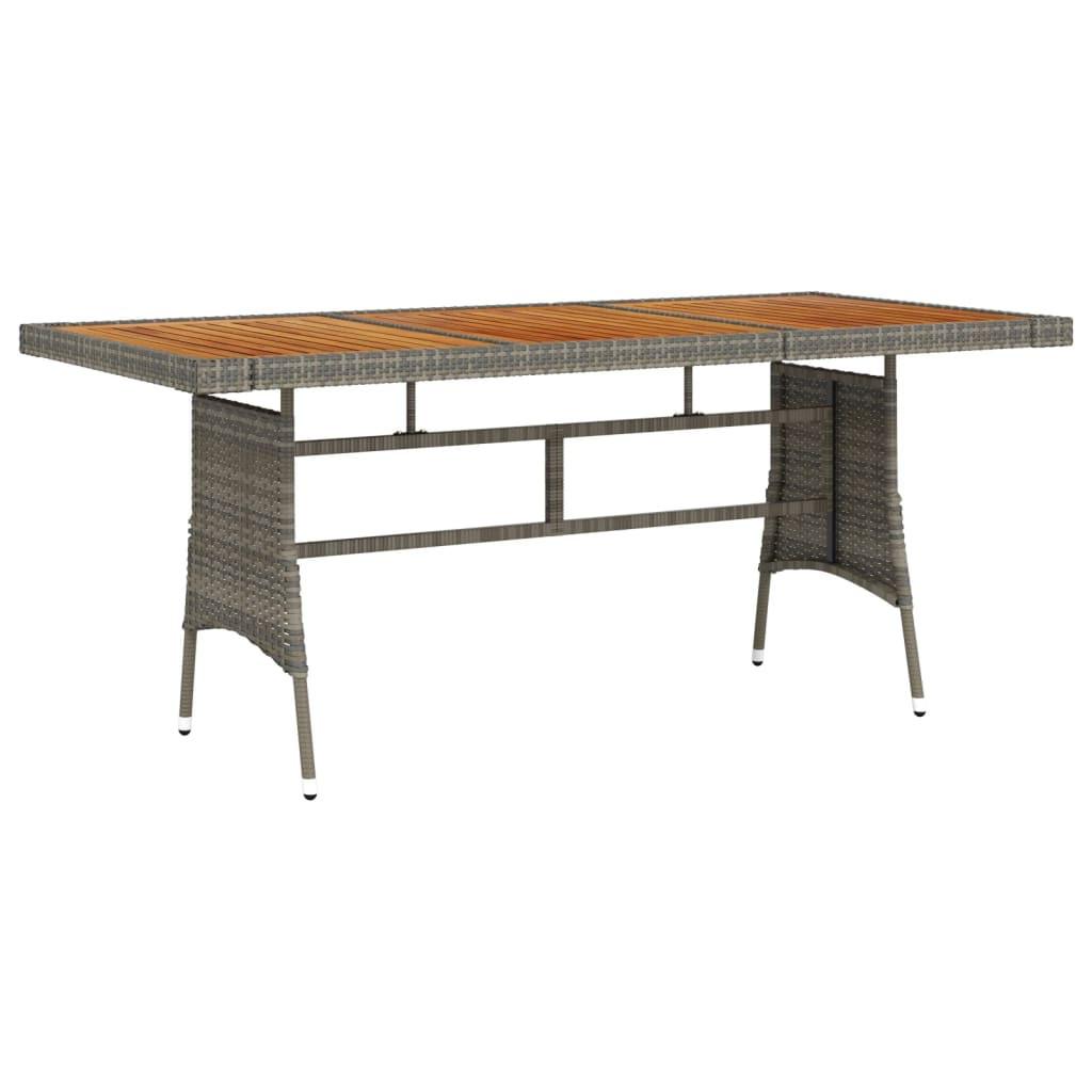 VidaXL Table de jardin rotin synthétique  