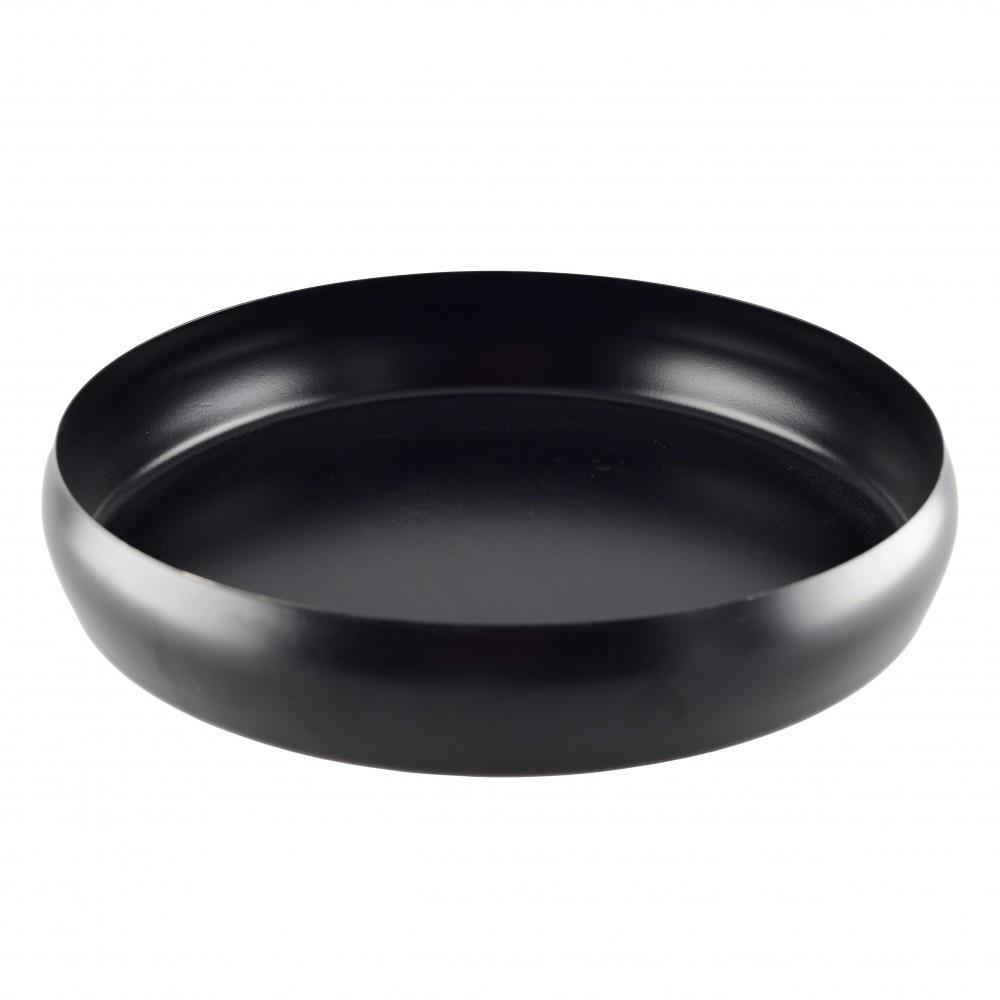 Aulica  SET DE 2 PLATEAUX RONDS NOIR MAT 26CM-36CM 