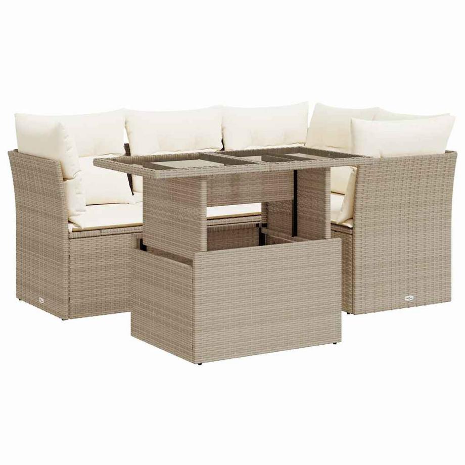 set di divani da giardino Polirattan