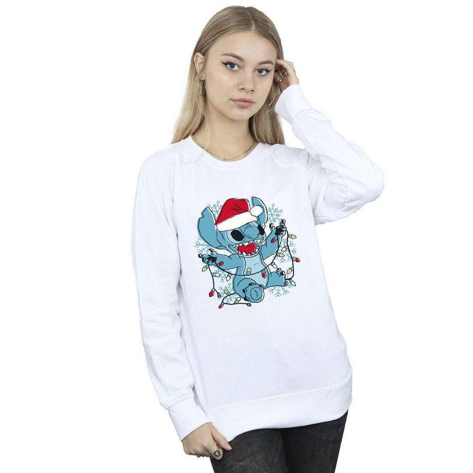 Disney Stitch Luci di Natale Felpa  