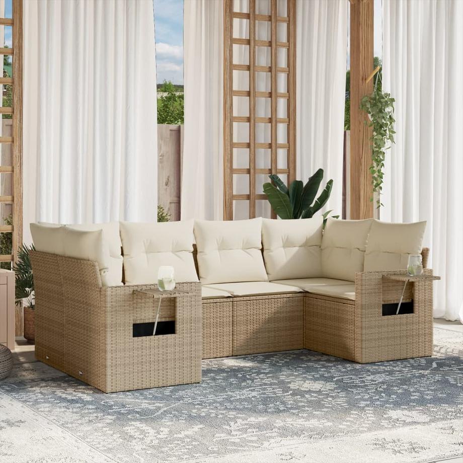 VidaXL Ensemble de canapés de jardin rotin synthétique  