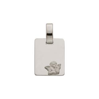 MUAU Schmuck  Pendentif ange gardien en or blanc 750, 16x9mm 