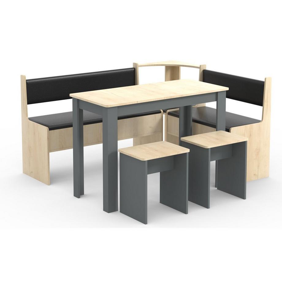 VCM Eckbankgruppe Sitzgruppe Esszimmergruppe Bank Tisch Hocker Esal Maxi  