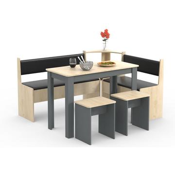 Groupe de bancs d'angle Groupe de sièges de cuisine Banc Table Tabouret Esal Maxi