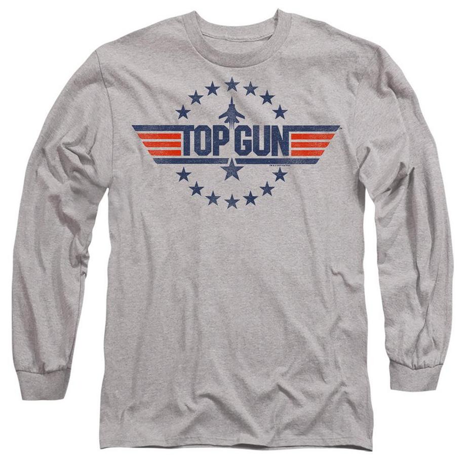 Top Gun Top Gun Bedrucktes Langarm T-Shirt  