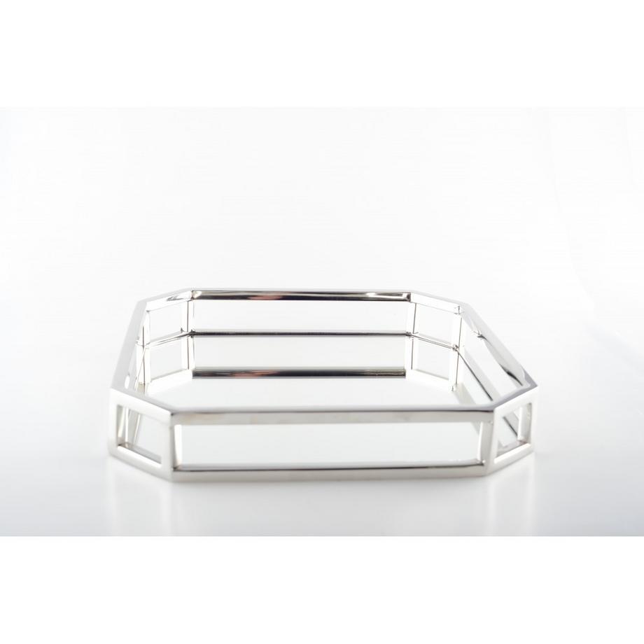 Aulica  PLATEAU MIROIR ARGENT CARRE 30X30X5CM 