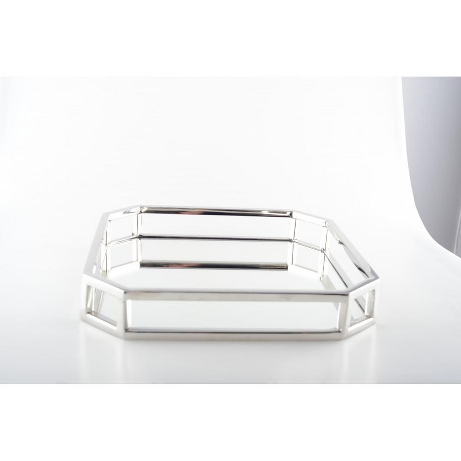 Aulica  PLATEAU MIROIR ARGENT CARRE 30X30X5CM 