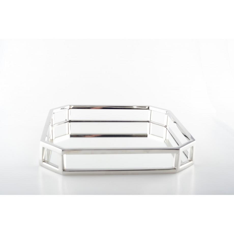Aulica  PLATEAU MIROIR ARGENT CARRE 30X30X5CM 