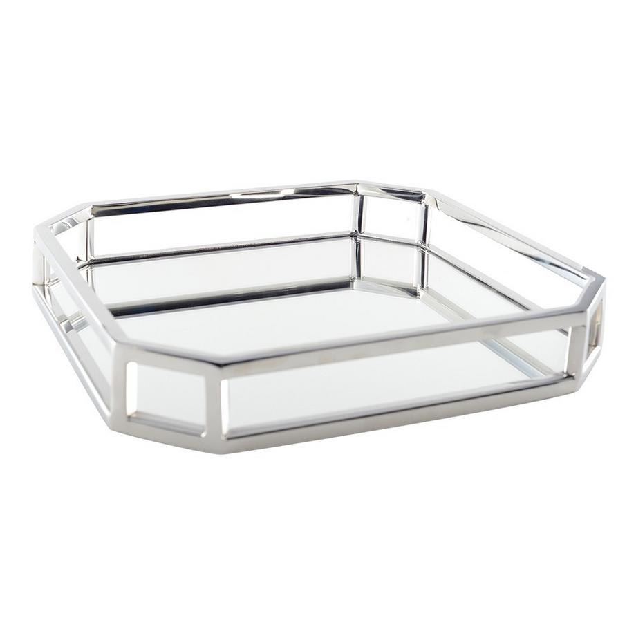 Aulica  PLATEAU MIROIR ARGENT CARRE 30X30X5CM 