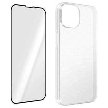 Coque Souple + Verre iPhone 14 Noir