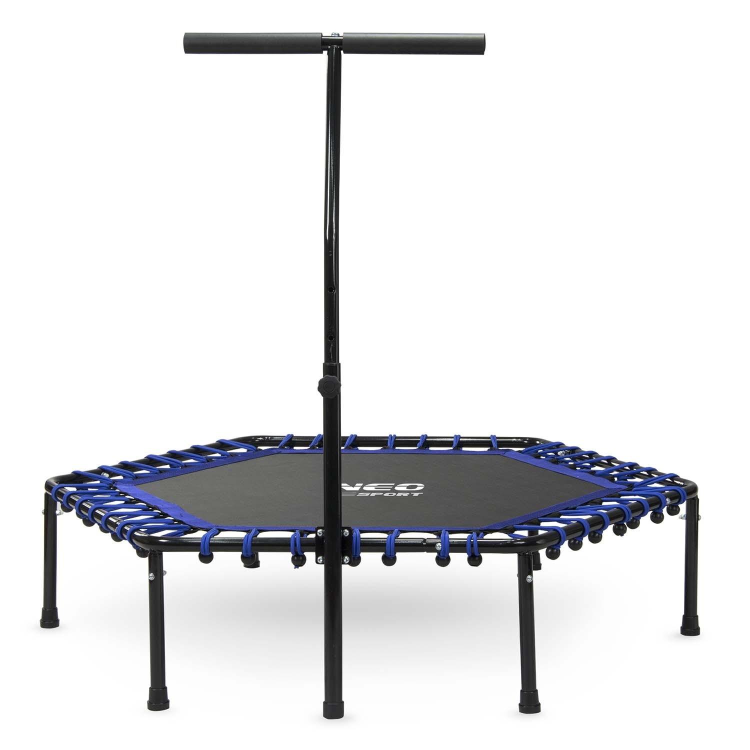 B2X Trampoline de Fitness avec Poignée 127 cm Neo-Sport - Hexagonal Bleu  