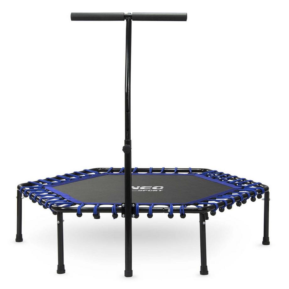 B2X Fitness-Trampolin mit Griff 127 cm Neo-Sport – Sechseckig Blau  