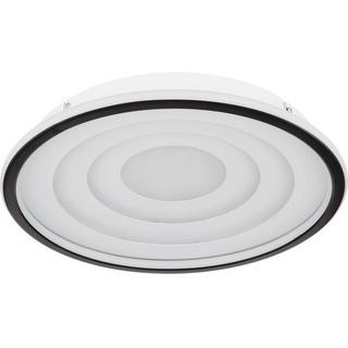 mutoni Plafoniera Foppa in metallo bianco nero opaco LED  