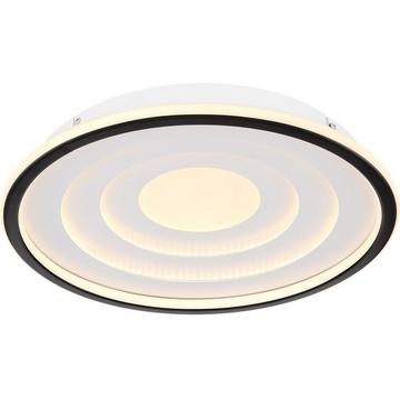 Plafonnier Foppa métal blanc noir mat LED