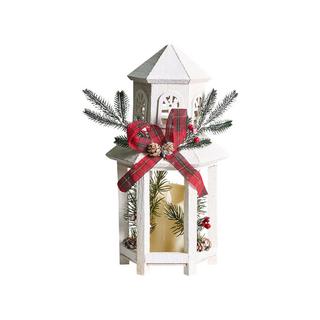 Beliani LED Laterne aus Tannenholz Klassisch SAVIVESI  