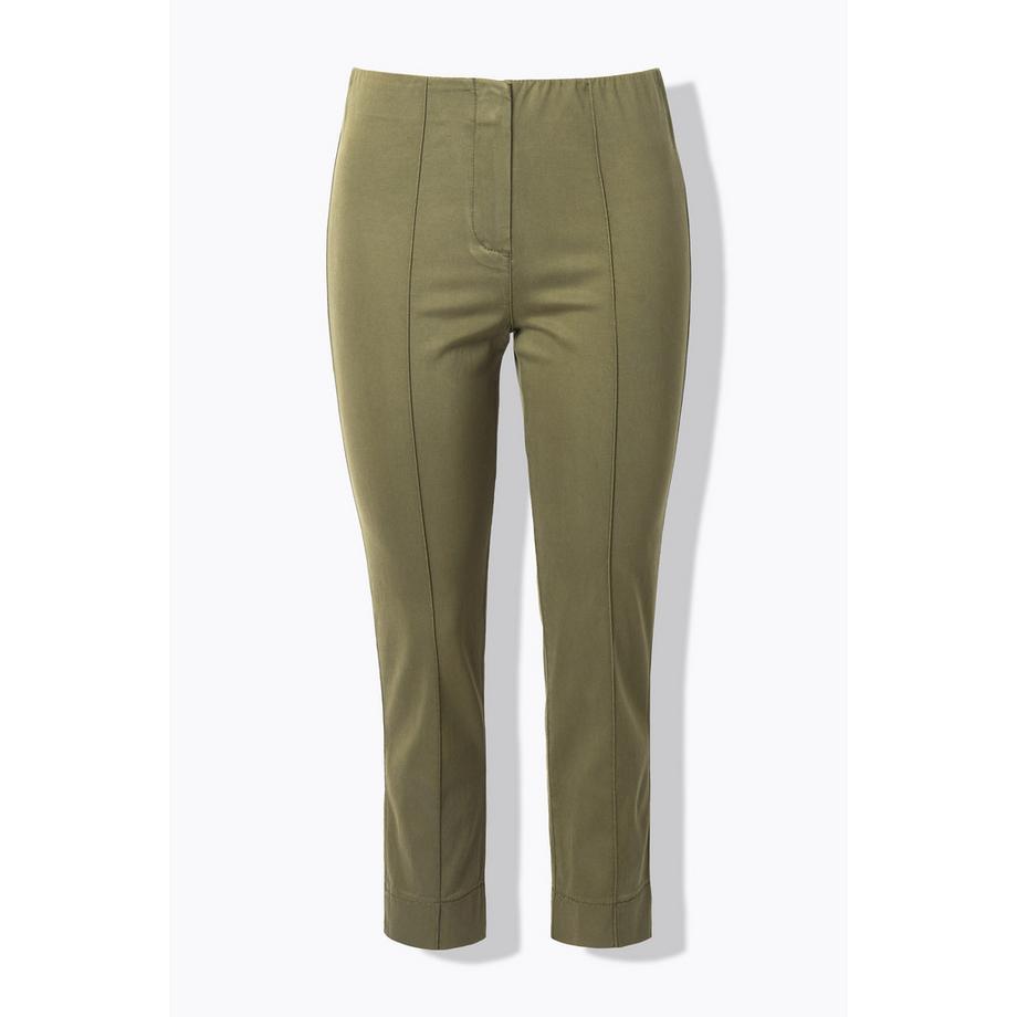 Ulla Popken Passepoil Jambe Ajustée Taille Élastique Fente Pantalon  